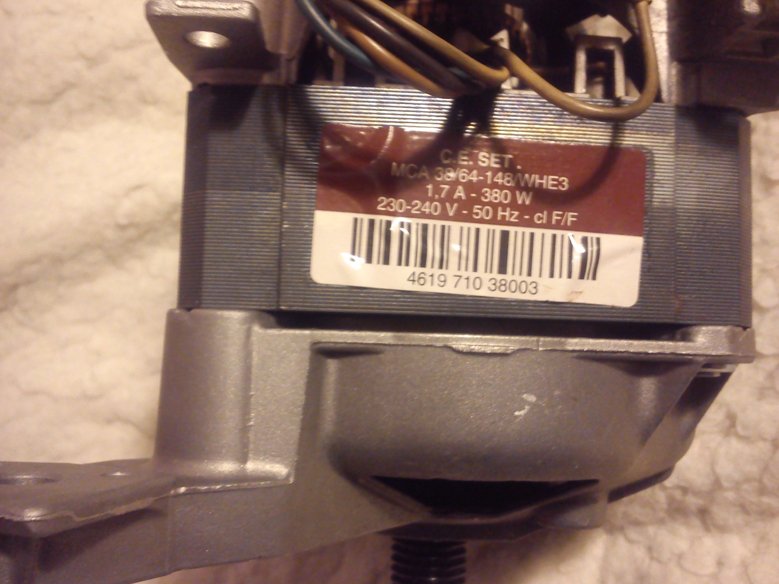 Moteur mca38/64 148/ad06 pour lave-linge Whirlpool C00046524