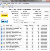 Dysk 2.5TB WD liczba sektorów niestabilnych (oczekujących na remapowanie)