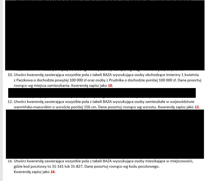 Jak rozwiązać poniższe zadania? Potrzebuję pomocy.