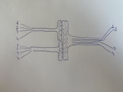 Kostka hermetyczna z redukcją: Poszukiwana kostka żeńska 4-pinowa łącząca 2 wtyki 4-pinowe