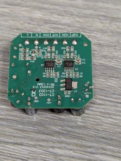 Circuit Board with BL0942 Integrated Circuits Printed circuit board with two visible BL0942 integrated circuits and electronic components.