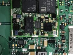 The interior of the Bosch IVS SLIM module, i.e. telemetry and fender detection in Car Sharing vehicl