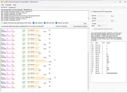 Screenshot of TuyaMCU Explorer/Analyzer software, showing decoded UART communication data in text format.