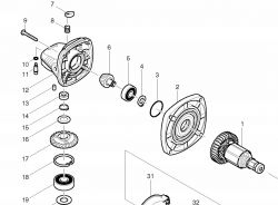 Makita szlifierka kątowa - Instrukcja demontażu metalowych elementów silnika
