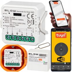 BLOW WiFi roller shutter controller with Tuya app on smartphones