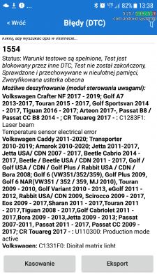 B6 pali tylko na swiatlach ,w pozycji drogowe;mijania.