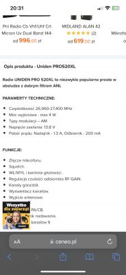 Stacja CB Uniden PRO 520 XL - jaki zasilacz domowy (ampery) do bezpiecznego użytkowania?