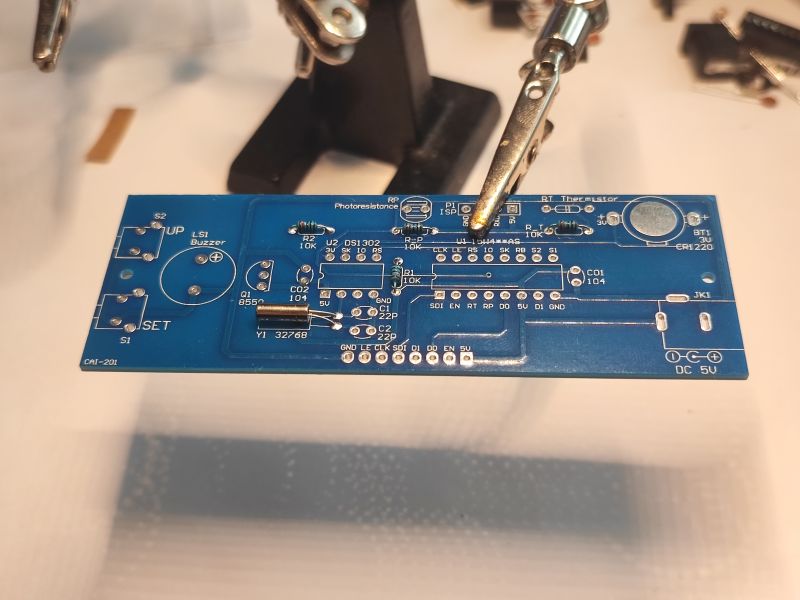 Self-assembly kit LED clock CAI-201 STC8G1K17 + DS1302 with housing