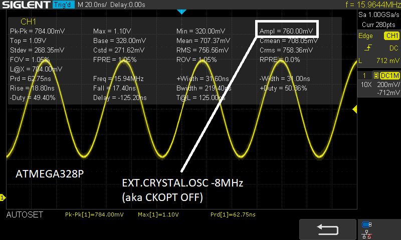 Jak ustawić fusebity dla ATmega168P/328P z zewn. oscylatorem 16MHz?