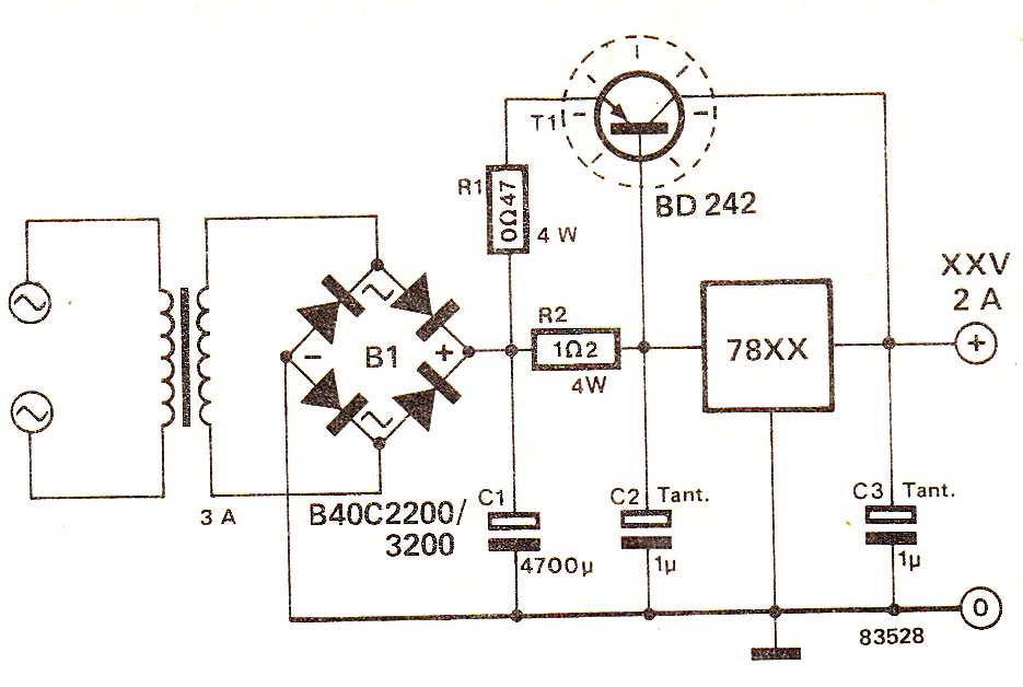 Схема включения ка7805