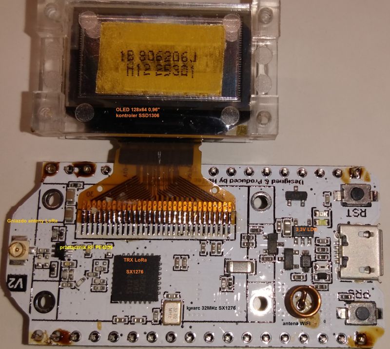 Moduł uruchomieniowy Heltec WiFi LoRa32 (LoRa, WiFi, BLE). Moduł uruchomieniowy Heltec WiFi LoRa32 (LoRa, WiFi, BLE).