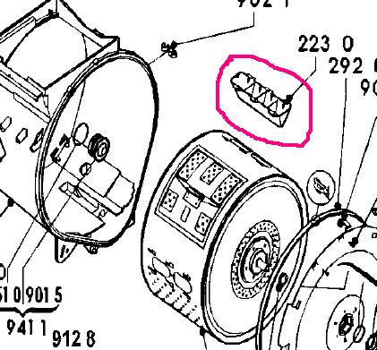 Pralka Whirlpool AWG 691. Jakby coś się dostało między bęben a obudowę.