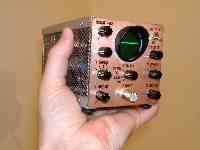 Malutki oscyloskop. Mullard DH3-91 CRT. Transformator toroidalny.