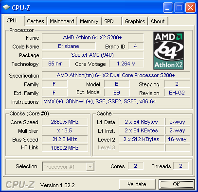 Podkręcanie procesora AMD Athlon 5200+ x2