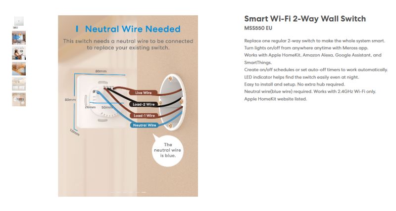 Interior of Meross MSS550 switches, MRE3S module, Mediatek ARM MT7682, catalogue note