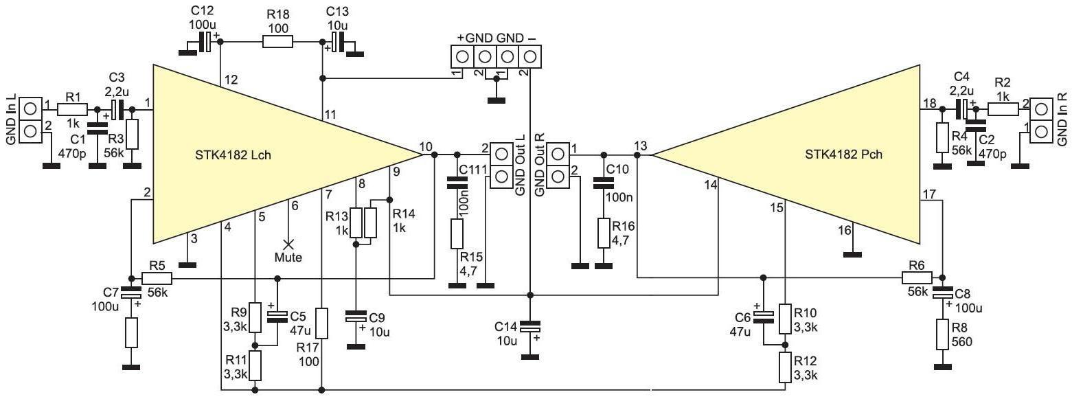Stk4182ii схема включения