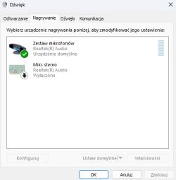 Acer Nitro 5 + słuchawki Razer - Discord zbiera dźwięk gry przez mikrofon