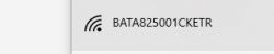 Wi-Fi signal icon with the text BATA825001CKETR on a light background.