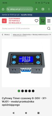 Cyfrowy timer czasowy XY-WJ01 z wyświetlaczem.