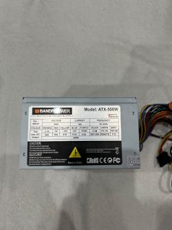 Zasilacz BanditPower ATX-500W z tabliczką znamionową i przewodami
