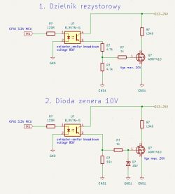 Transoptor sterujący tranzystorem mosfet - sprawdzenie schematu
