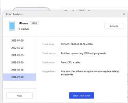how to understand Panic Full log in iPhone and iPad