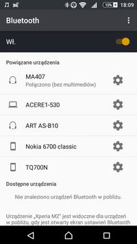 Sony xperia m2 łącznie z głośnikiem przez bluetooth połączono(bez multimediów)
