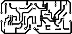 Czarny wzór ścieżek PCB na białym tle, układ złożony i trudny do analizy