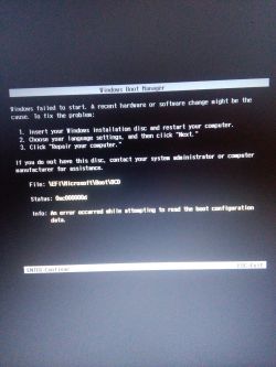 Windows 7 PRO - Installation on a new laptop without a system - fatal error