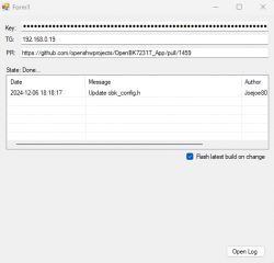 Screenshot of an application displaying build details and test result.