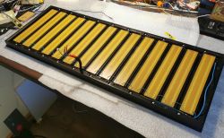 Upgraded LED panel with 64 LEDs per bar, showing 14 bars in two columns.