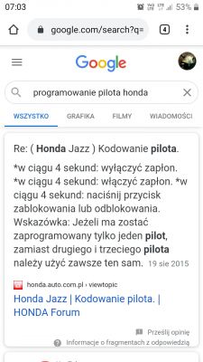 honda accord 2003r. - zaprogramowanie drugiego używanego kluczyka