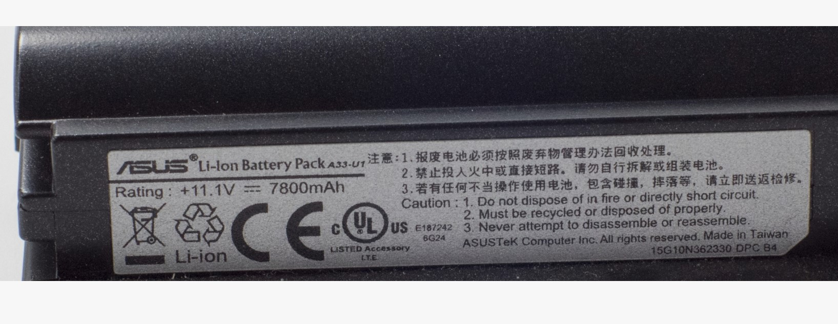 Batterie D'ORIGINE ASUS 90-NQF1B2000T A32-U1 U1 U3 U3S U3Sg N10J N10E N10Jc