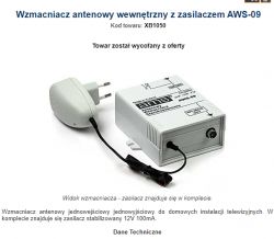 Stary polski wzmacniacz antenowy szerokopasmowy AWS-09 produkcji AMS