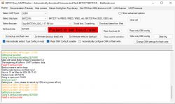 Screenshot of BK7231 Easy UART Flasher with baud rate setting error.