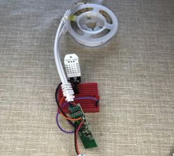 Changing the firmware of the LED bar driver, extension to include temperature and humidity sensor
