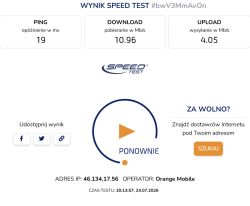 Internet 5G/LTE 49.825762,19.498262 - Play czy inny operator i ZTE MC889?
