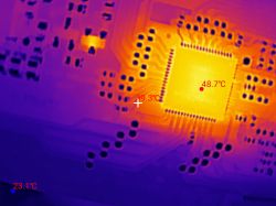 A thermal imaging camera for electronics? InfiRay P2 PRO connected to a phone with macro lens