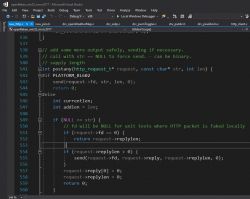 Screenshot of Visual Studio editor with the new_http.c file open.