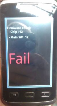 Samsung S5690 Xcover - digitizer - podczas testu fail