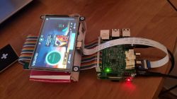 Raspberry Pi 4B with Volumio system, touchscreen display and IQaudio DAC