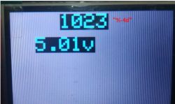 Wyświetlenie wartości napięcia na wyświetlaczu TFT LCD