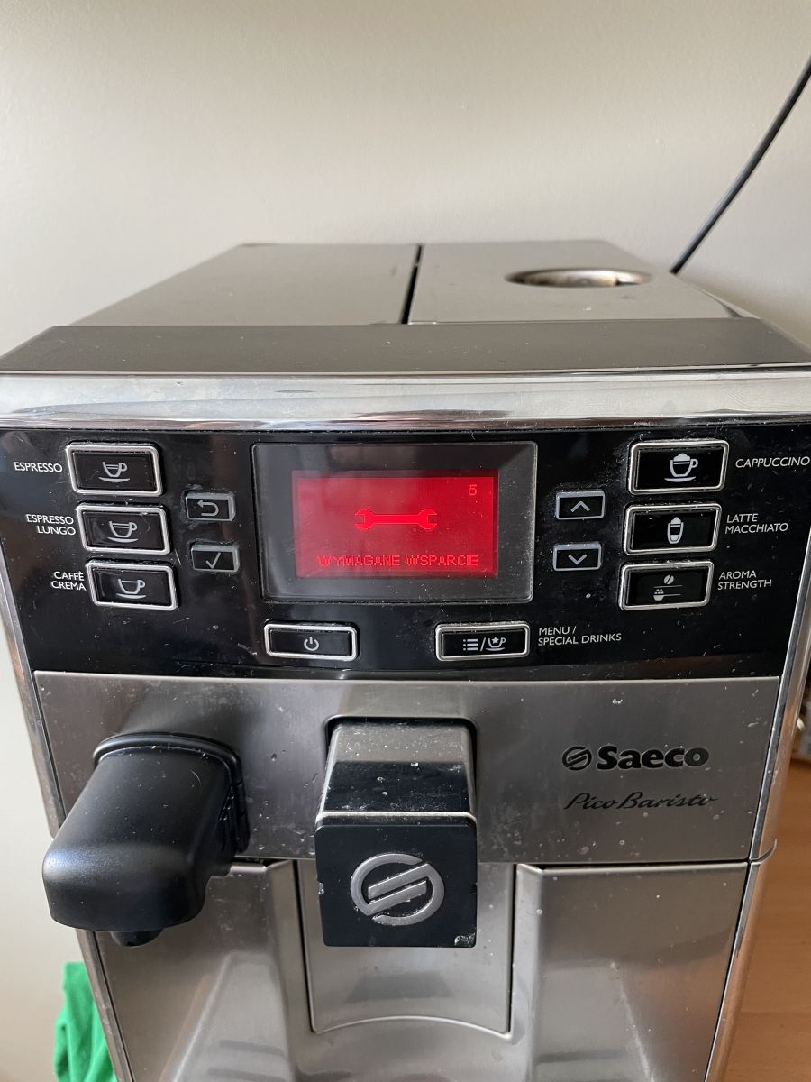 Saeco PicoBaristo Problem z napełnianiem układu wodnego, Error 5 Porady serwisowe?