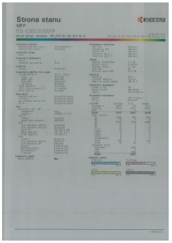 FS-C8520MFP Kyocera - Brudno skanuje, szary zamiast białego. Można to skalibrowa