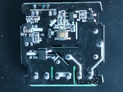 Close-up of a circuit board with various electronic components.