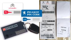 Karty PIN Citroëna i Peugeota oraz dokumenty z kodami dostępu pojazdów