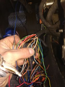 Identyfikacja kolorów kabli do radia w Audi A6 C5 2003 polift - zdjęcia kabli