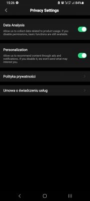 Wyłączenie sektorów ruchu w kamerze zewnętrznej Tuya - ustawienia