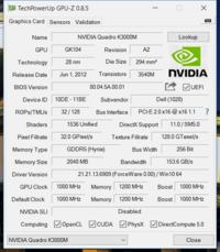 Quadro K3000M z GK104-425-A2 w Dell Precision M6700 - jak uniknąć power throttlingu?