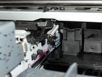 HP Photosmart C4180 - Zacięcie papieru i zgrzytanie przy drukowaniu na papierze technicznym